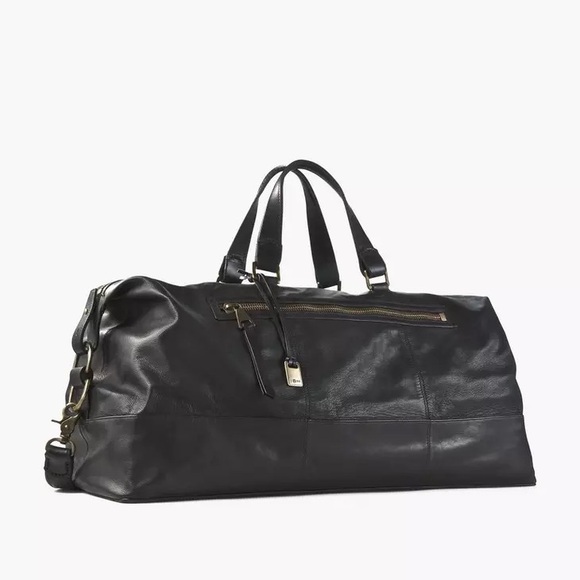 John Varvatos Morrison Leather Duffel Bag - Picture 1 of 16
